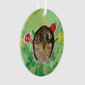 Schattige egel ornament (voorkant)