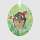 Schattige egel ornament (voorkant)
