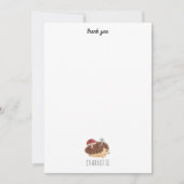 Schattige egel paddestoel bos bosdier kinderen bedankkaart (Voorkant)