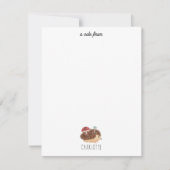 Schattige egel paddestoel bos dier kinderen notitiekaartje (Voorkant)