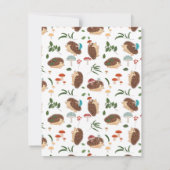 Schattige egel paddestoel bos dier kinderen notitiekaartje (Achterkant)