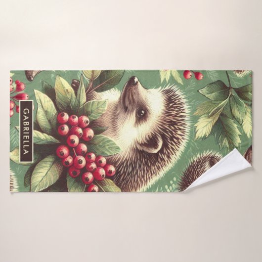 Schattige  egel patroon badhanddoek (Badhanddoek)