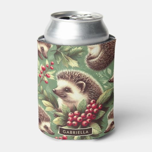 Schattige egel patroon blikjeskoeler (Blikje Voorkant)