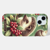 Schattige egel patroon Case-Mate iPhone case (Achterkant (horizontaal))