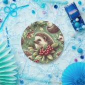 Schattige  egel patroon papieren bordje (Feest)