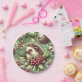 Schattige  egel patroon papieren bordje (Feest)