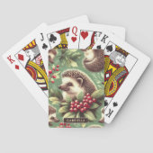 Schattige  egel patroon pokerkaarten (Achterkant)