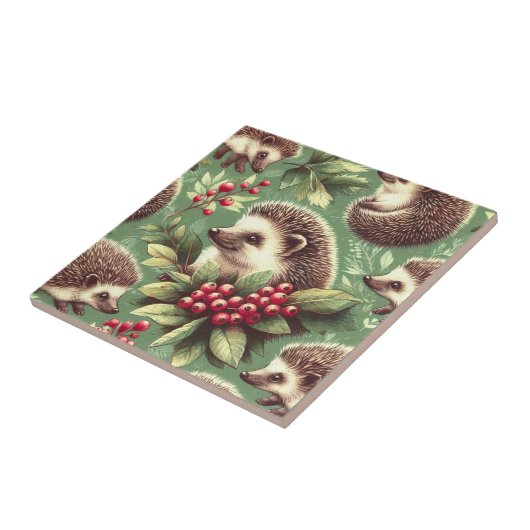 Schattige egel patroon tegeltje (Zijkant)