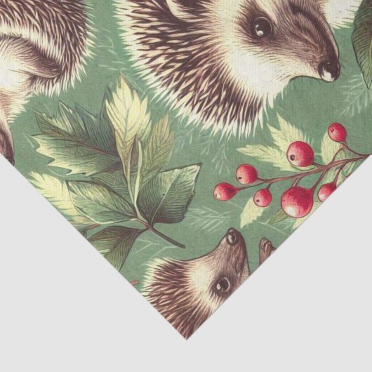 Schattige  egel patroon tissuepapier (Detail)