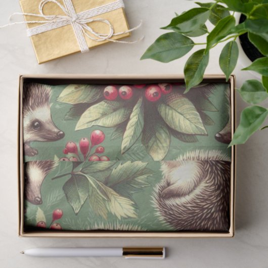 Schattige  egel patroon tissuepapier (Geschenk)