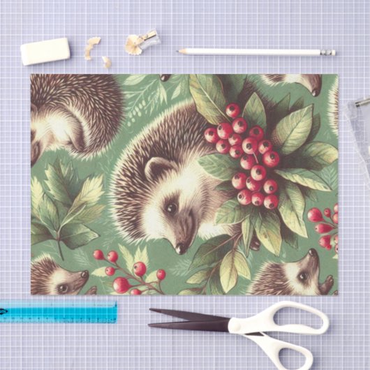 Schattige  egel patroon tissuepapier (Craft)