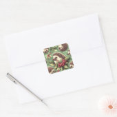 Schattige egel patroon vierkante sticker (Envelop)