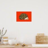 Schattige egel poster (Keuken)