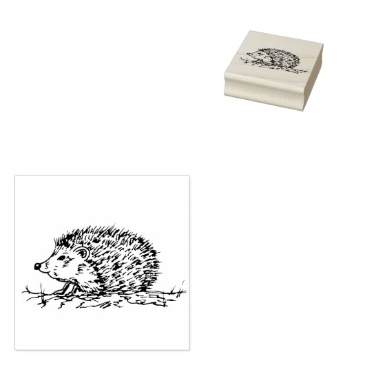 Schattige egel rubberstempel (Gestempeld)