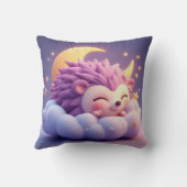 Schattige egel slapen op een wolk kussen (Achterkant)