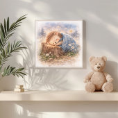 Schattige egel slapende kinderen poster