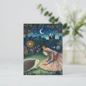 Schattige egel sprookjesprinses briefkaart (Staand voorkant)