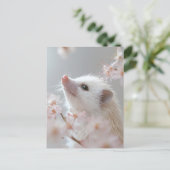 Schattige egel tussen de voorjaarsbloesems briefkaart (Staand voorkant)