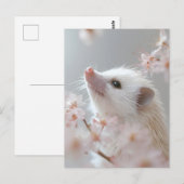 Schattige egel tussen de voorjaarsbloesems briefkaart (Voorkant / Achterkant)