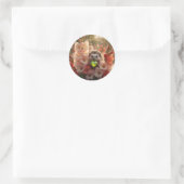 Schattige egel van augustus met peridot hart ronde sticker (Tas)