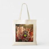Schattige egel van augustus met peridot hart tote bag (Achterkant)