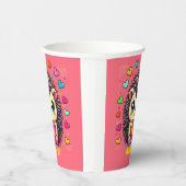 Schattige egel  verjaardagsmeisje papieren bekers (Rechts)