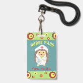 Schattige egel verpleegster pas badge (Voorzijde met lanyard)