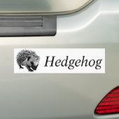Schattige egel. Wildlife Digital Engraving Bumpersticker (Op auto)