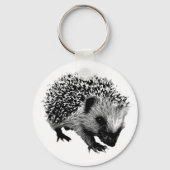 Schattige egel. Wildlife Digital Engraving Sleutelhanger (Voorkant)