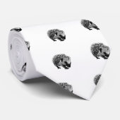 Schattige egel. Wildlife Digital Engraving Stropdas (Opgerold)