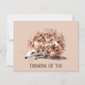 schattige egelliefhebbers denken dat je je voelt notitiekaartje (Voorkant)