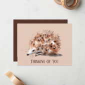 schattige egelliefhebbers denken dat je je voelt notitiekaartje (Voorkant / Achterkant in situ)