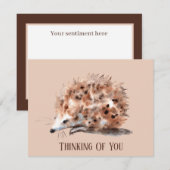 schattige egelliefhebbers denken dat je je voelt notitiekaartje (Voorkant / Achterkant)