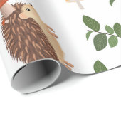 Schattige Egelmushroomen Bos Dieren Cadeaupapier (Rol Hoek)
