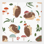 Schattige Egelmushroomen Bosdier Behang (Voorkant)