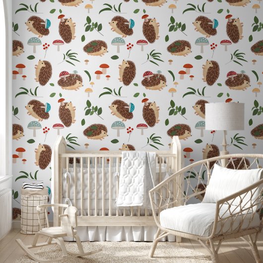 Schattige Egelmushroomen Bosdier Behang (Kinderen)