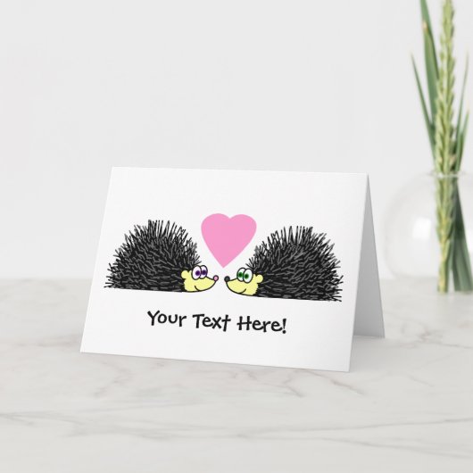 Schattige Egels Verliefd Kaart (Voorkant)