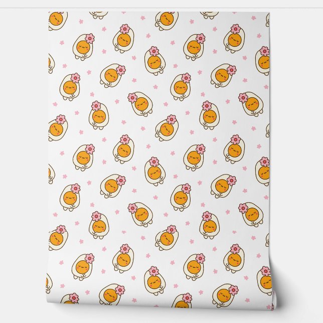 Schattige Egg Wallpaper - Schattig Egg Pattern voo Behang (Afrollen)