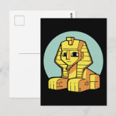 Schattige Egyptische Grote Sfinx Briefkaart (Voorkant / Achterkant)