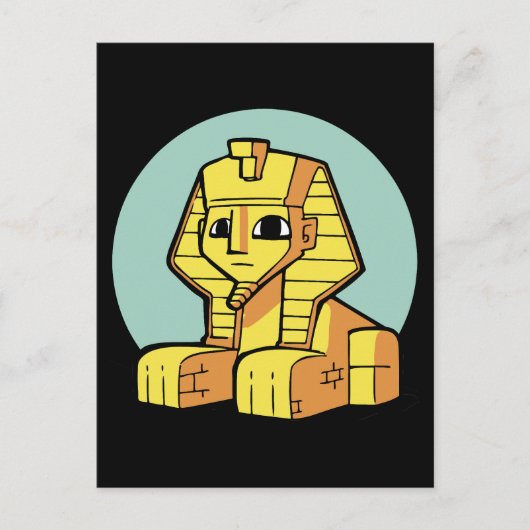 Schattige Egyptische Grote Sfinx Briefkaart (Voorkant)