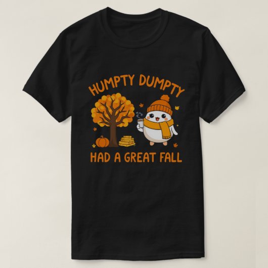 Schattige Ei Karakter Pompoen Herfst Herfst Illust T-shirt (Design voorkant)