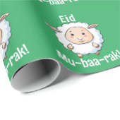 Schattige "Eid Mubarak" Schapen Grappige Kinderen  Cadeaupapier (Rol Hoek)
