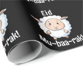 Schattige "Eid Mubarak" Sheep Funny Kinderen Cadeaupapier (Rol Hoek)