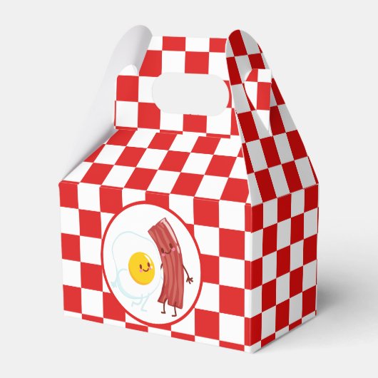 schattige eierbacon Breakfast party of table Bedankdoosjes (Voorkant Zijde)