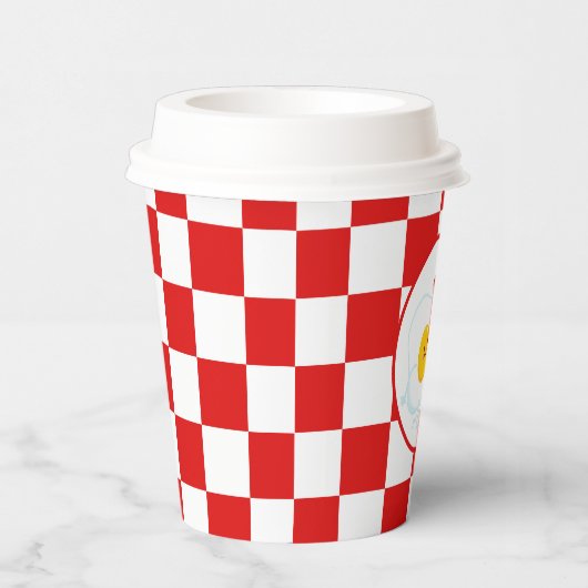 schattige eierbacon Breakfast party of table Papieren Bekers (Rechts)