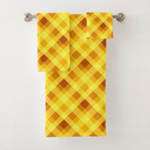 Schattige eigeel geel gepolijst badhanddoek set