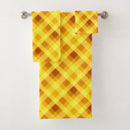 Schattige eigeel geel gepolijst badhanddoek set bad handdoek