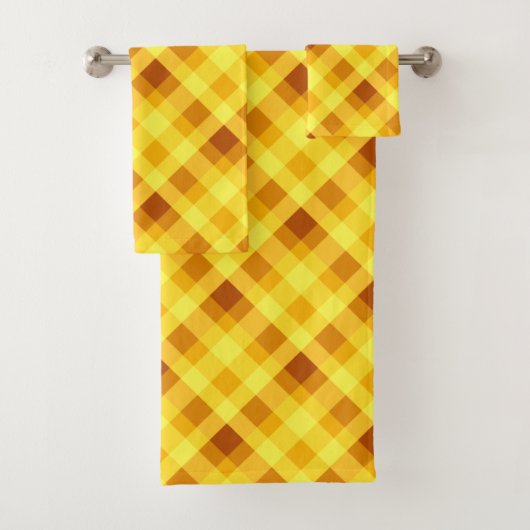 Schattige eigeel geel gepolijst badhanddoek set bad handdoek (Insitu)
