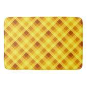 Schattige eigeel geel geruite grote badmat (Voorkant)