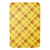 Schattige eigeel geel geruite grote badmat (Voorkant Verticaal)